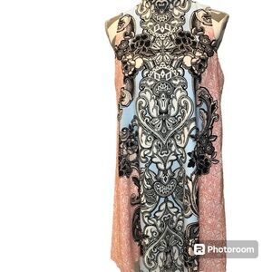 Pink Owl mini dress sleeveless size Large